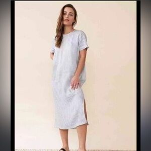 Jenni Kayne linen stripe dress size XS